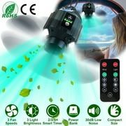 5200mAh Tent Ceiling Fans for Camping TeqHome Portable Hanging Tent Fans with Light and Remote Control Smart Timer Power Bank USB Battery Operated Camping Fan for Outdoor Canopy Tent RV